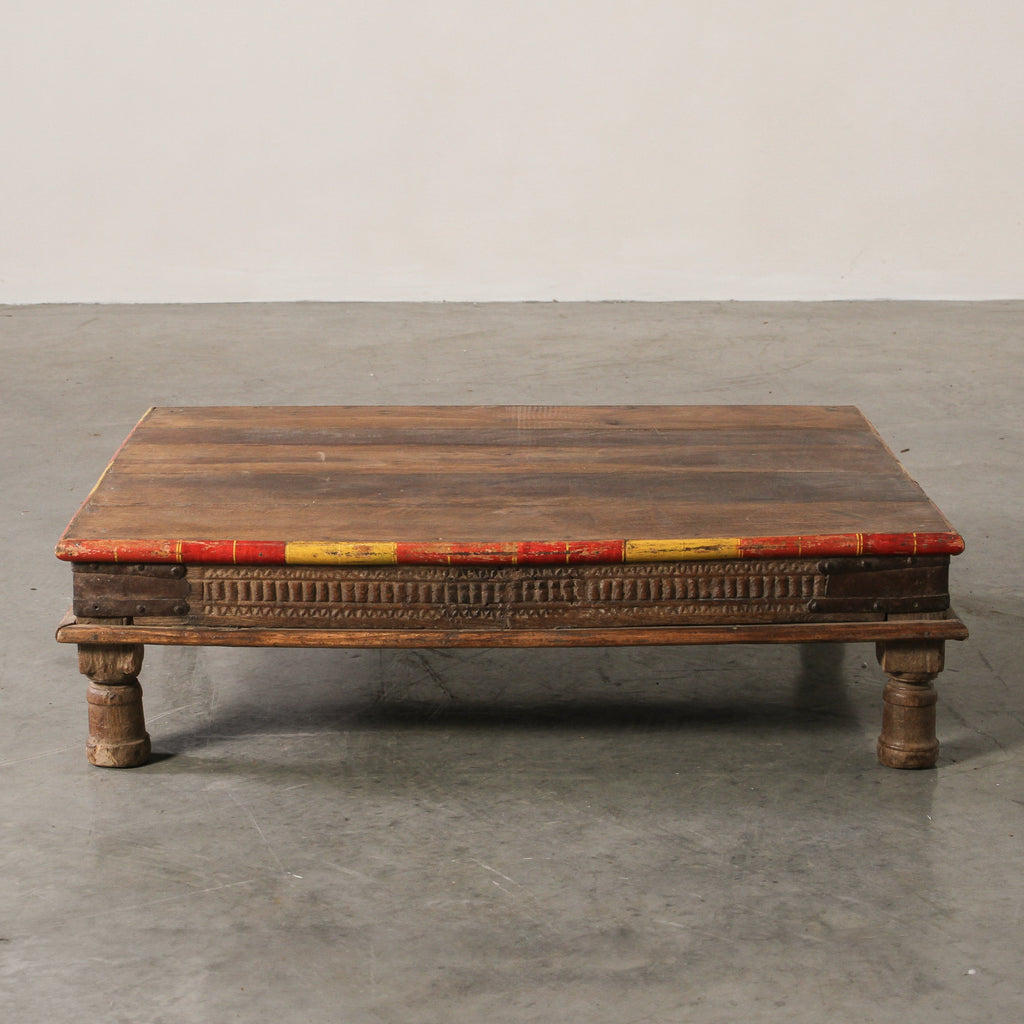 Vintage Indian Wooden Bajot - Few and Far - Decorative Objects