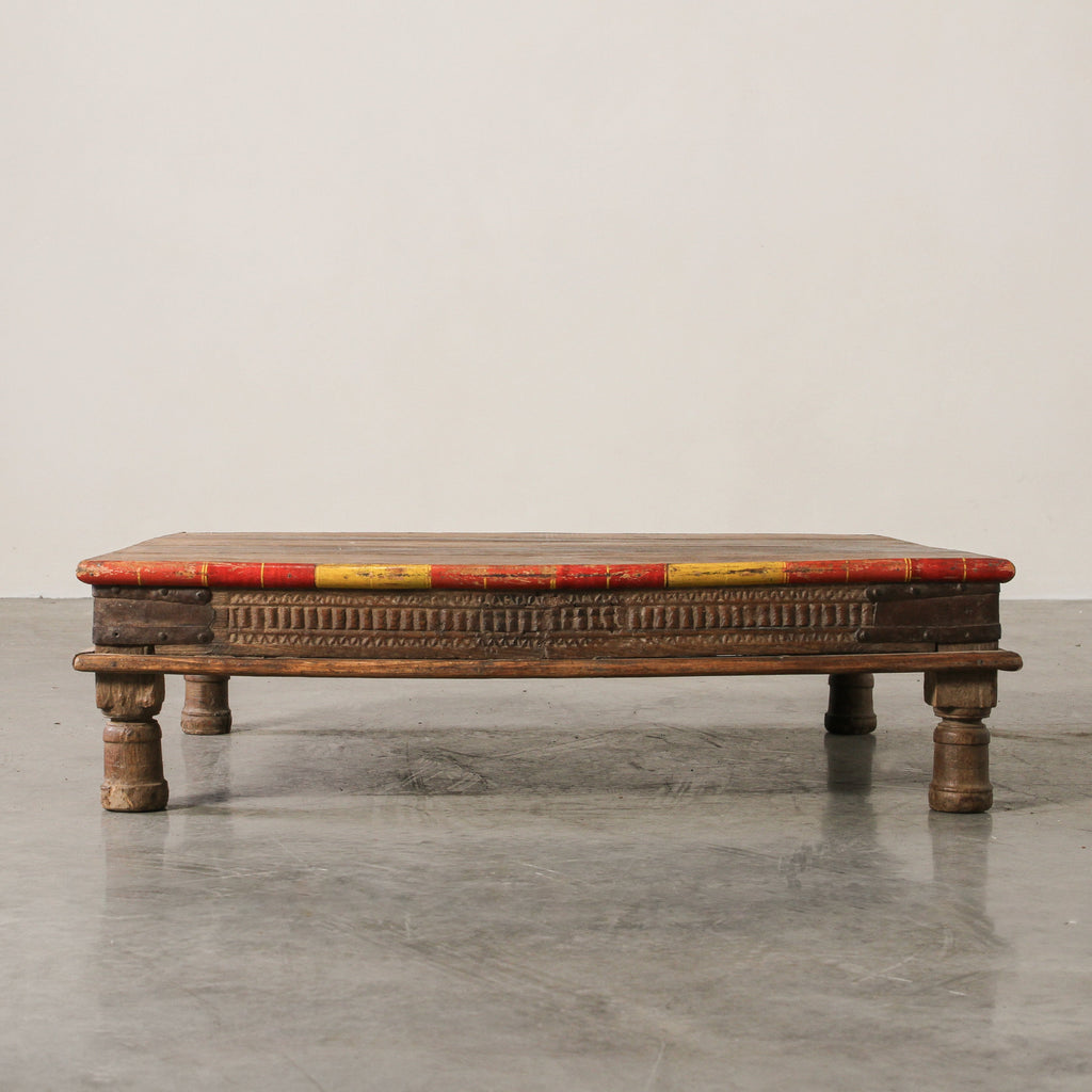 Vintage Indian Wooden Bajot - Few and Far - Decorative Objects