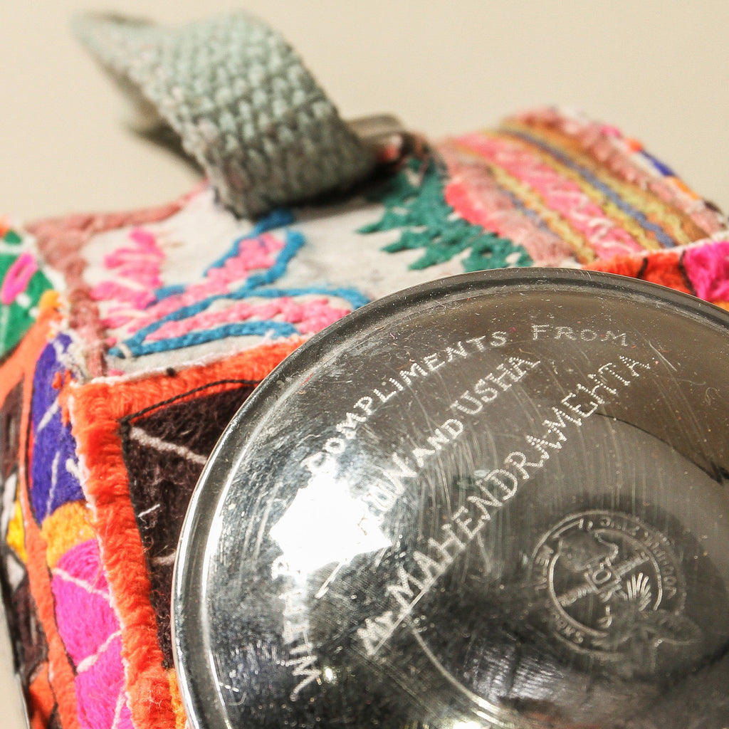 Vintage Indian Zinc Water Bottle - Few and Far - Decorative Objects