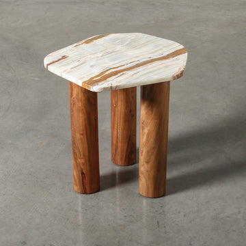 Waverly Table - Onyx Travertine - Few and Far - Side Tables
