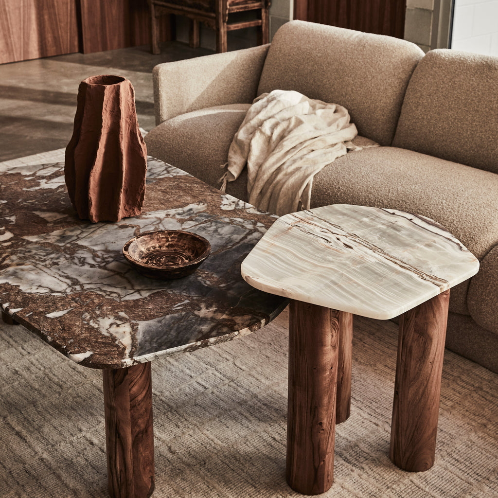 Waverly Table - Onyx Travertine - Few and Far - Side Tables