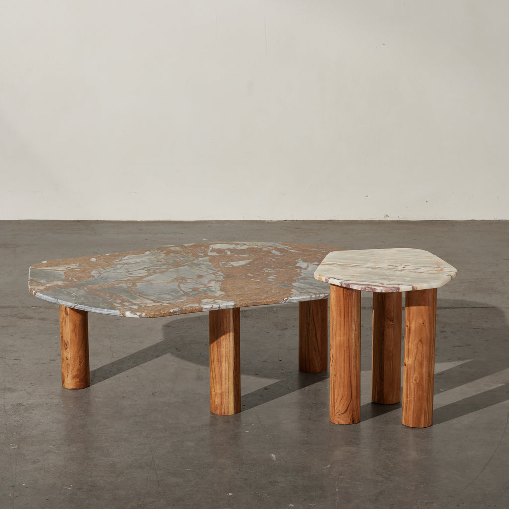 Waverly Table - Onyx Travertine - Few and Far - Side Tables