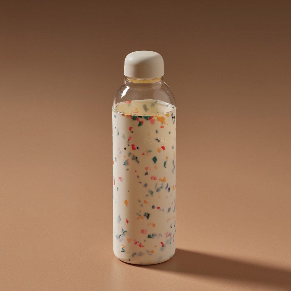 Glass Water Bottle Terrazzo - Few and Far - Glassware