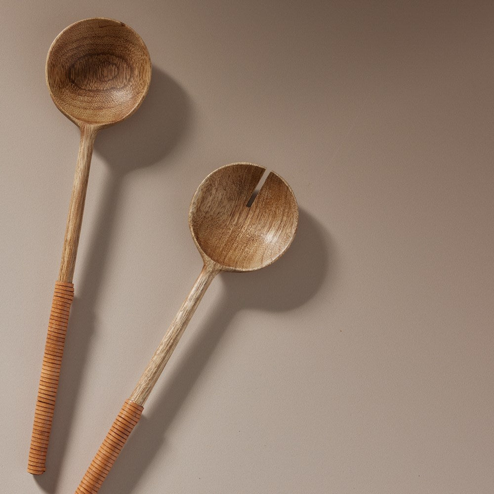 Island Wooden Salad Servers - Few and Far - Serving Utensils