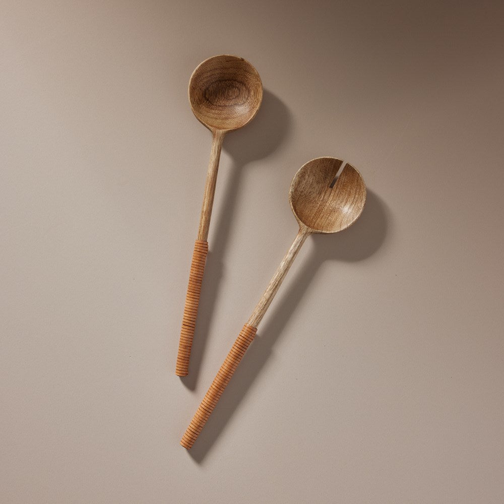 Island Wooden Salad Servers - Few and Far - Serving Utensils
